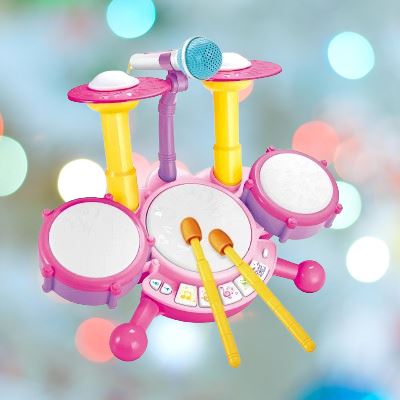 Jouet Musical Bébé - KidsDrumSet - Rose